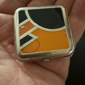 Vintage Art Deco Metal Compact